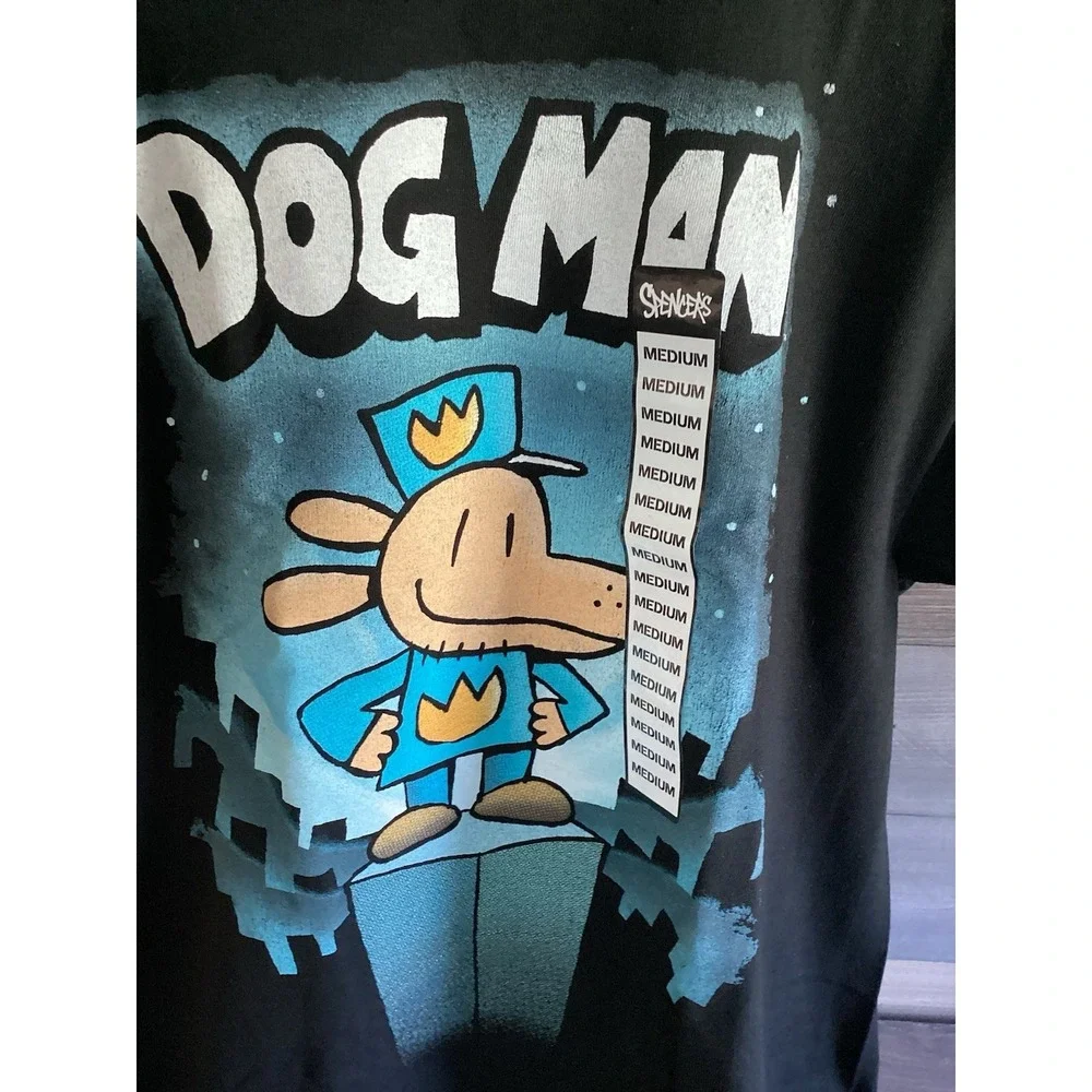 Spencer's DogMan Black Graphic T- Shirt Size Medium - Picture 2 of 5